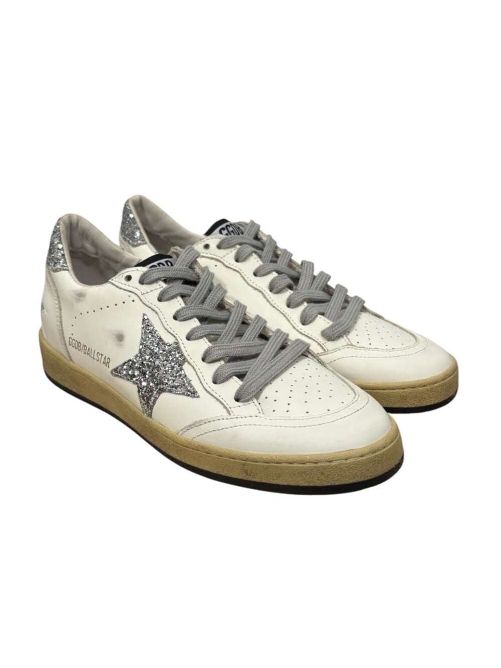 NEW Golden Goose Ball Star Leather Glitter Sneakers Size 36 US 6